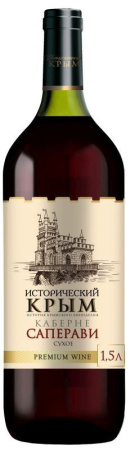 Вино ИСТОРИЧЕСКИЙ КРЫМ Каберне-Саперави красное сух. 0,75л 13%